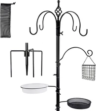 Premium Bird Feeding Station Kit, 77" X 19" Bird Feeder Pole, Deluxe Multi Feede