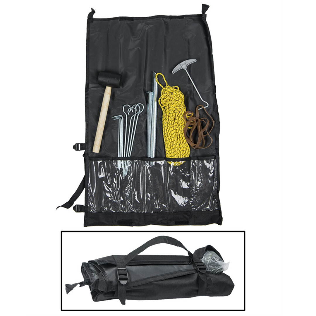 Mil-Tec Multipurpose Camping Tent Set Pegs Hammer Guy Rope