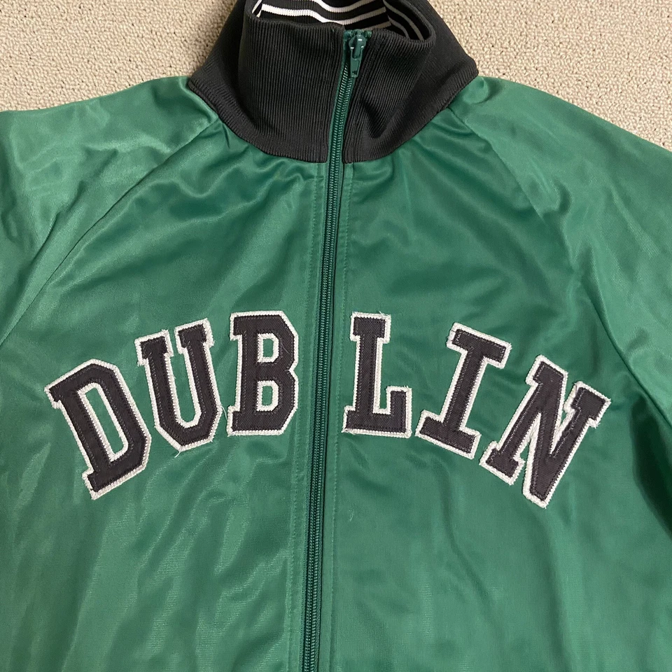 Character Hero Dublin Hombres Chaqueta de Pista Mediana Cremallera Completa Verde Día de San Patty’s Foto 3 de 4