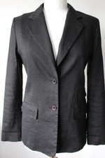 Joseph Classic Black Linen Blend Jacket Blazer Wardrobe Staple Size S