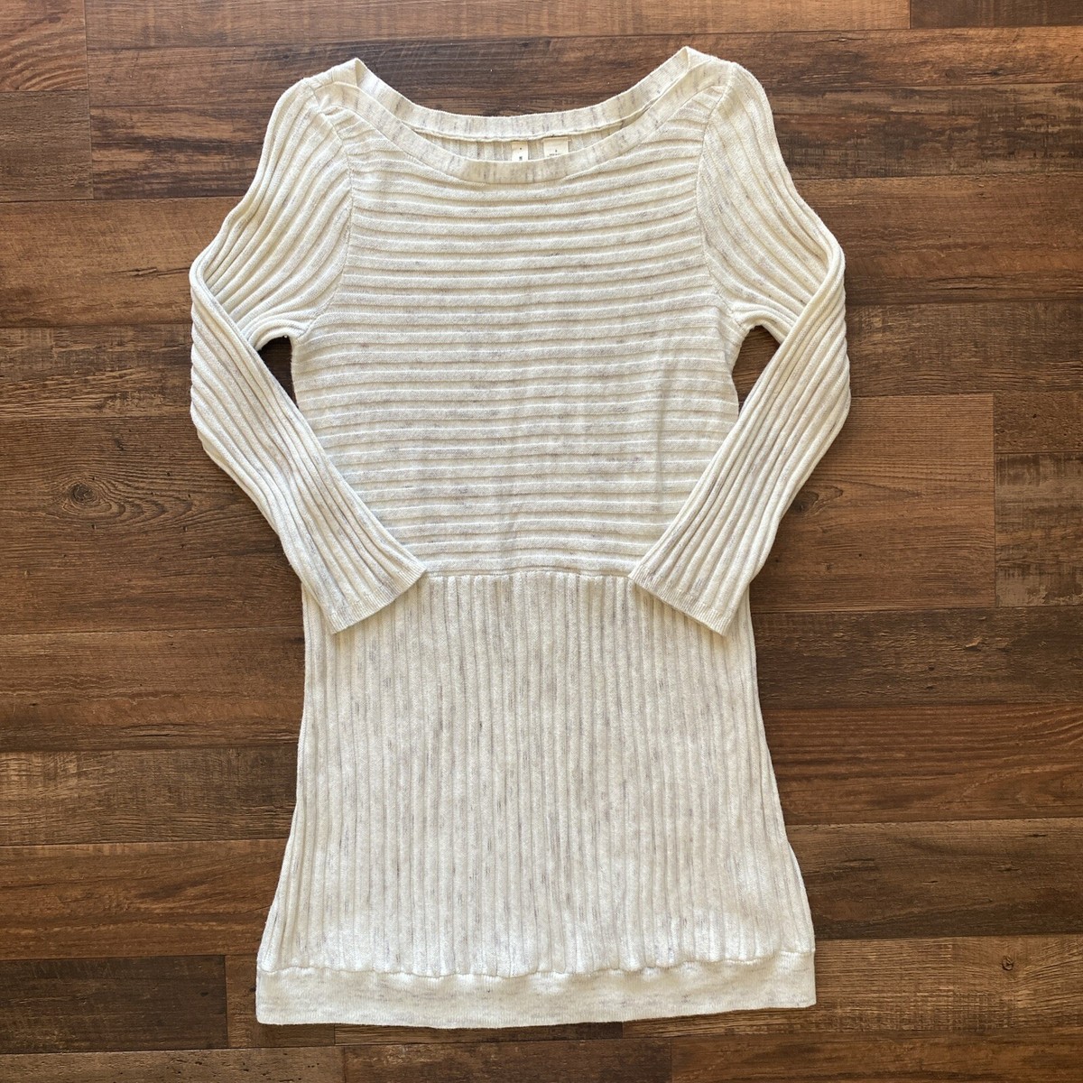 Anthropologie MOTH Womens Small Ribbed Pullover Wool Blend Sweater