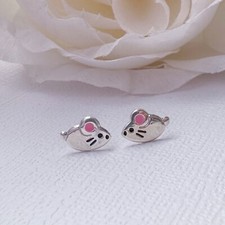 Little mouse earrings in 925 sterling silver