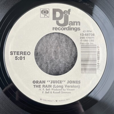 ORAN ''JUICE'' JONES The Rain / Your Song 45 Def Jam 13-68736 NEW UNPLAYED