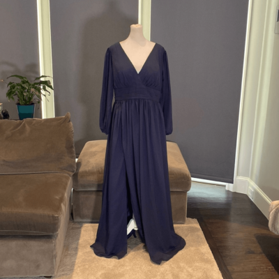 split leg bridesmaid dress Classy Spaghetti Slim Side Split Bridesmaid Dress Sky Blue V-Neck Wedd –  suzhoufashion main image 0