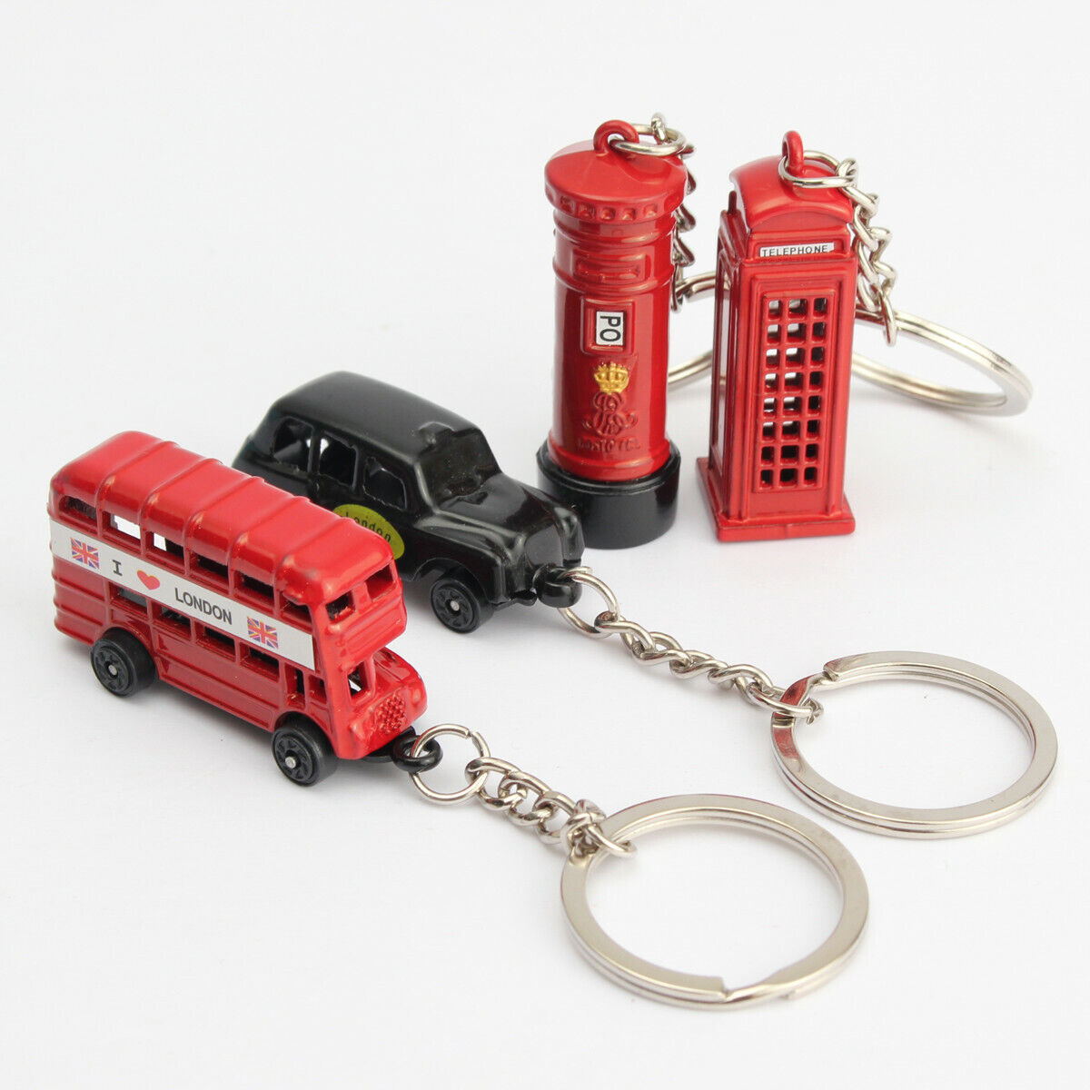 1 szt Brytyjski miniaturowy model Brelok Brelok Brelok Pamiątka Red Bus Taxi