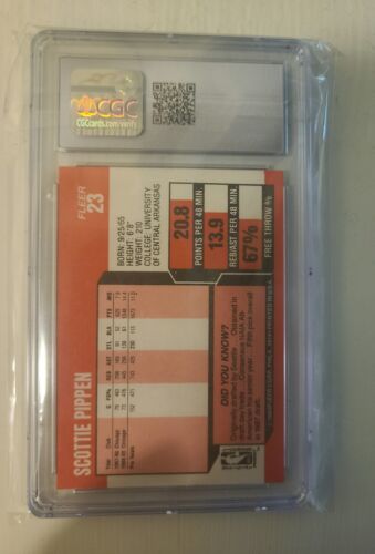 SCOTTIE PIPPEN #23 Chicago Bulls HOF CGC 8.5 1989-90 Fleer - Picture 2 of 2