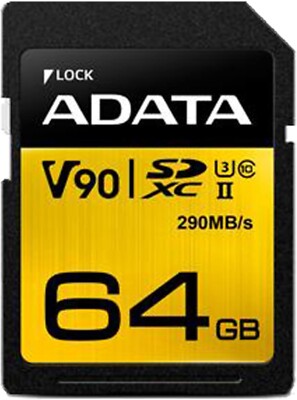 AData 64GB Premier ONE SDXC UHS-II U3 CL10 Memory Card ASDX64GUII3CL10-C