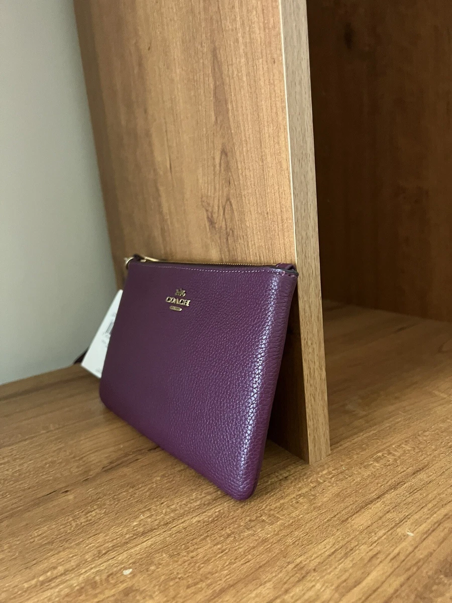 Coach dark berry wallet new arrivals