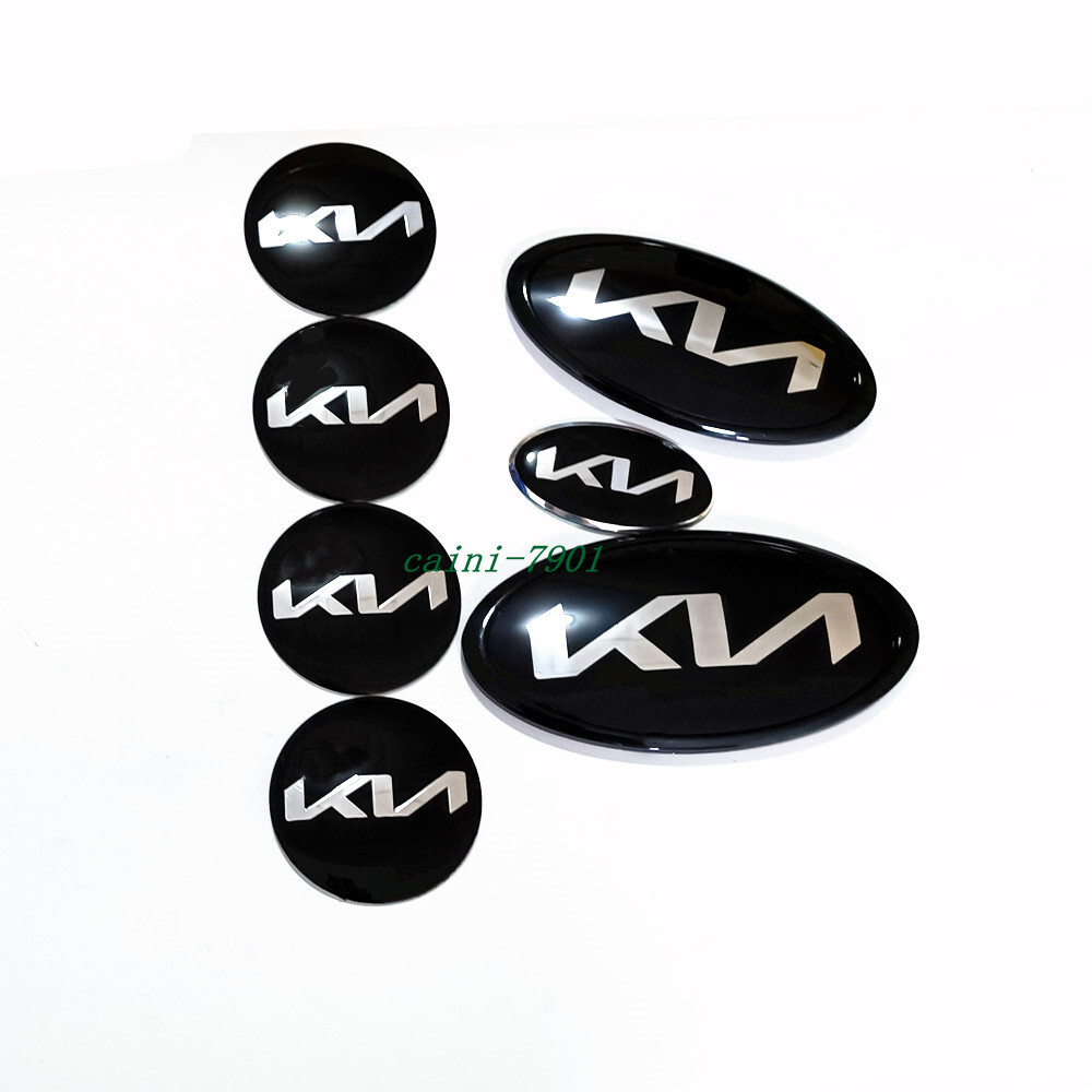 7x Oval KN Front Rear Steering Wheel Center Badge Sticker for K5 K3 FORTE OPTIMA
