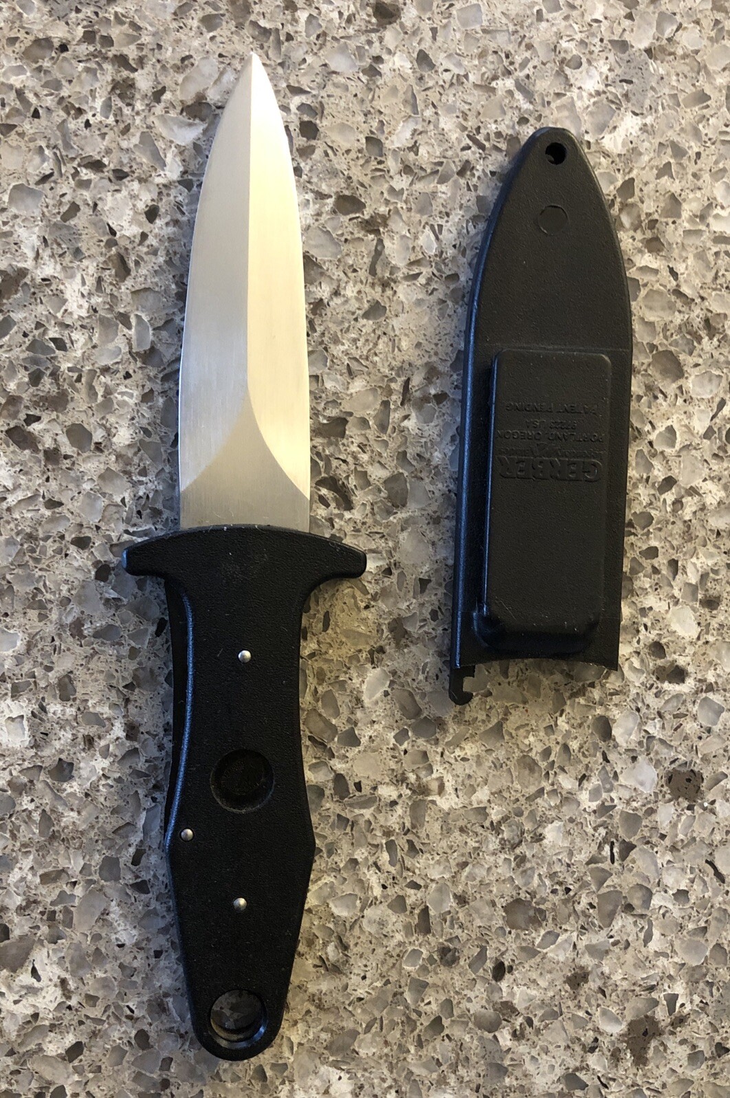 Vintage Gerber Fixed Blade Knife Dagger Blackie Collins Design Made In