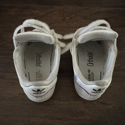 Adidas Originals Superstar Sneaker Shoes Toddler Size 5 White Iridescent Sparkly - Picture 11 of 12