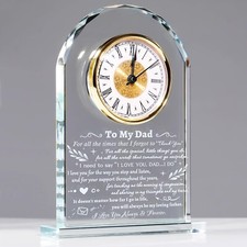 To My Dad Gifts from Daughter Son Birthday Father's Day Clock with Base Gift
