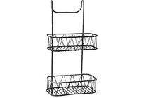 Over Door Screen Shower Hanging Caddy Rack Home Bath Organiser Plastic Coated