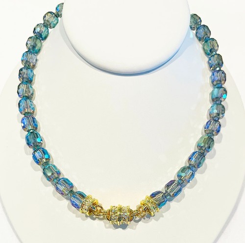 Kirks Folly Crystal Queen Magnetic Necklace goldtone