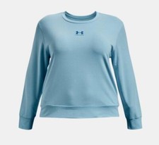 Under Armour UA Rival Terry Fleece Crew Pullover Long Sleeve Opal Blue 1X NWT
