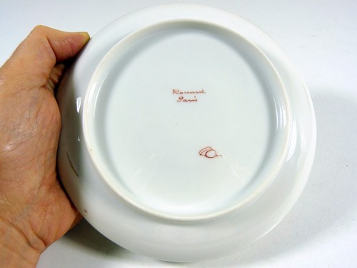 1920 Paris porcelain cup and saucer Kakiemon pattern Marcel Goupy signed Rouard - Imagen 16 de 16