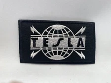 TESLA THE BAND   NEW EMBROIDERED COMPANY IRON ON NAME PATCH TAG