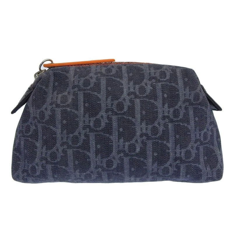 Pochette trotteur vol Christian Dior denim marine authentique