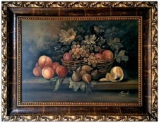 dipinto olio su tela misure 50x70 del pittore Michele Cicala in cornice coeva