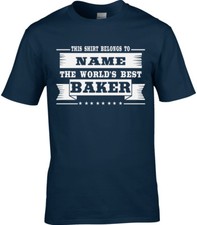 Baker Mens Personalised T-Shirt Baking Cooking Bakers Cake Gift Idea 3XL 4XL 5XL
