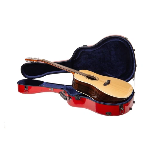 Crossrock Fiberglass Guitar Case for Gibson J45 Standard/Vintage-Red