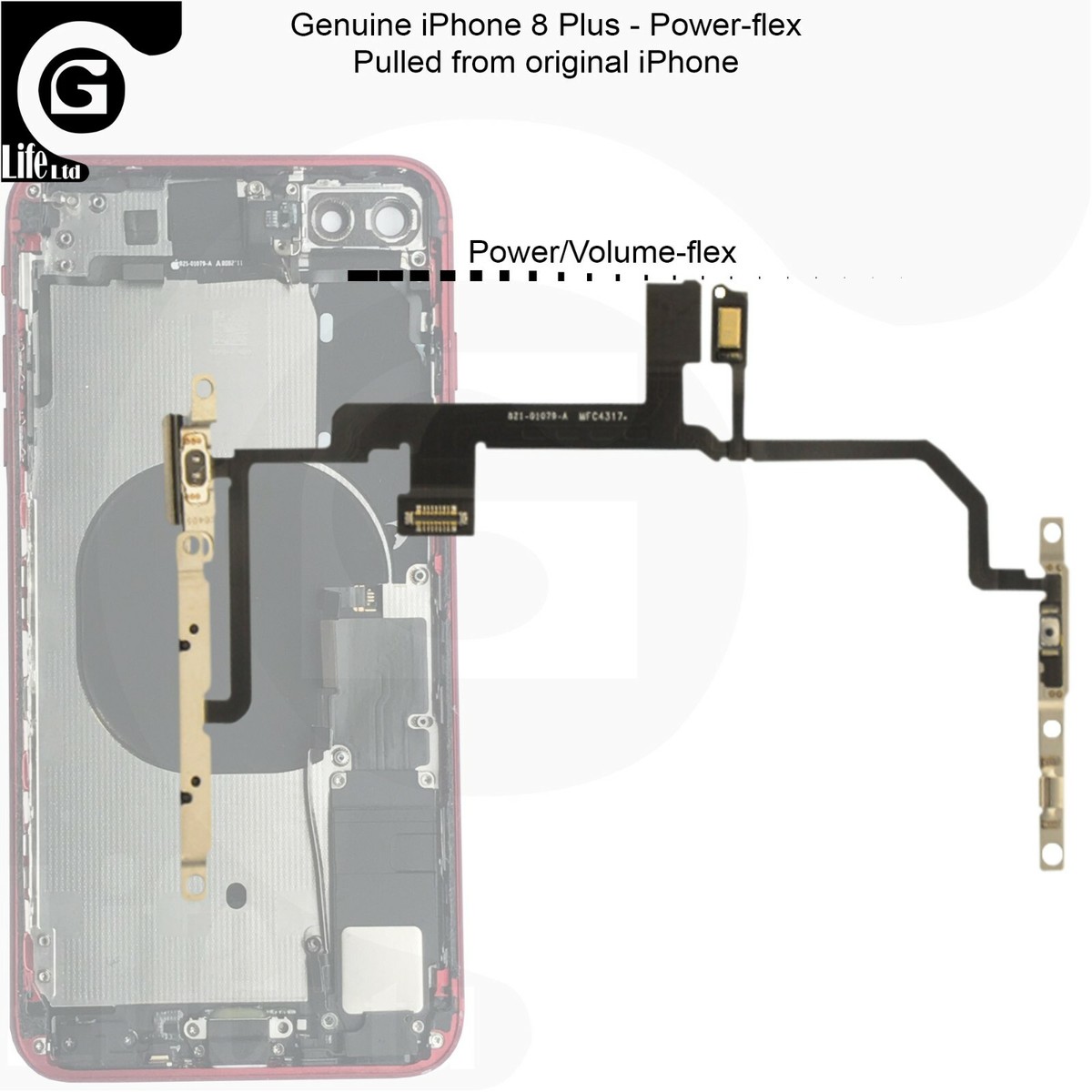 DHLK Volumen Kabel Für IPhone X - Laut/Leise Flex Ersatzteil