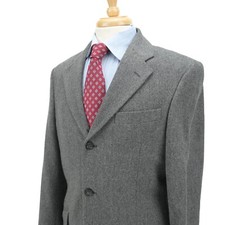 Banana Republic Dark Gray Wool Cotton Tweed 3 Button Blazer Sport Coat 40R