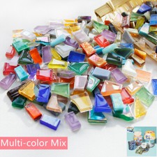 250g Mosaic Tiles Bulk Glass Stained Kit Mixed Shapes DIY Picture Frames