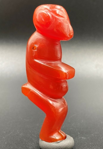 Antique Style South East Asian Carnelian Agate Figure Pendant - Picture 3 of 11