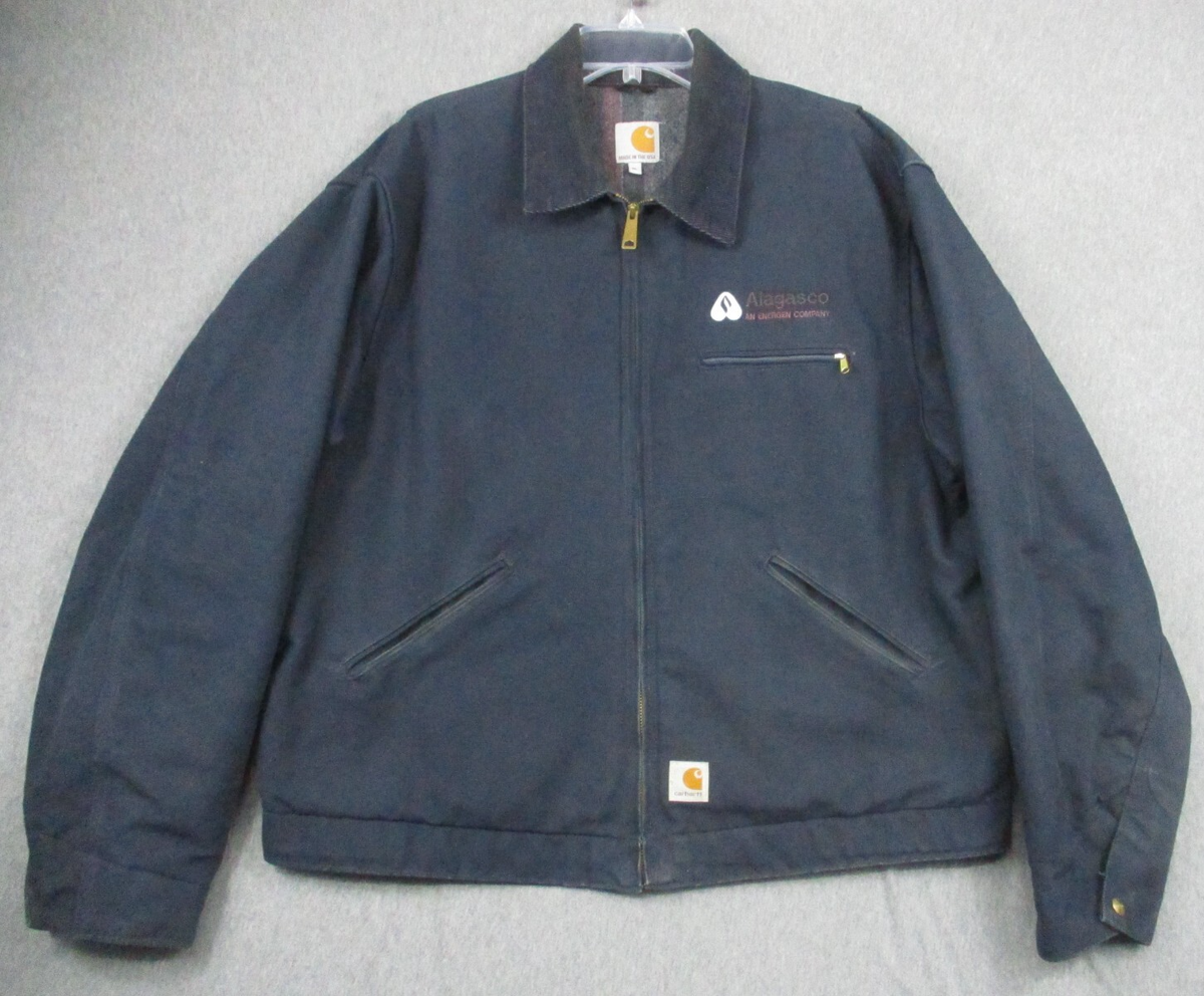 Vintage Carhartt Blanket Lined Detroit Jacket XL Navy Blue