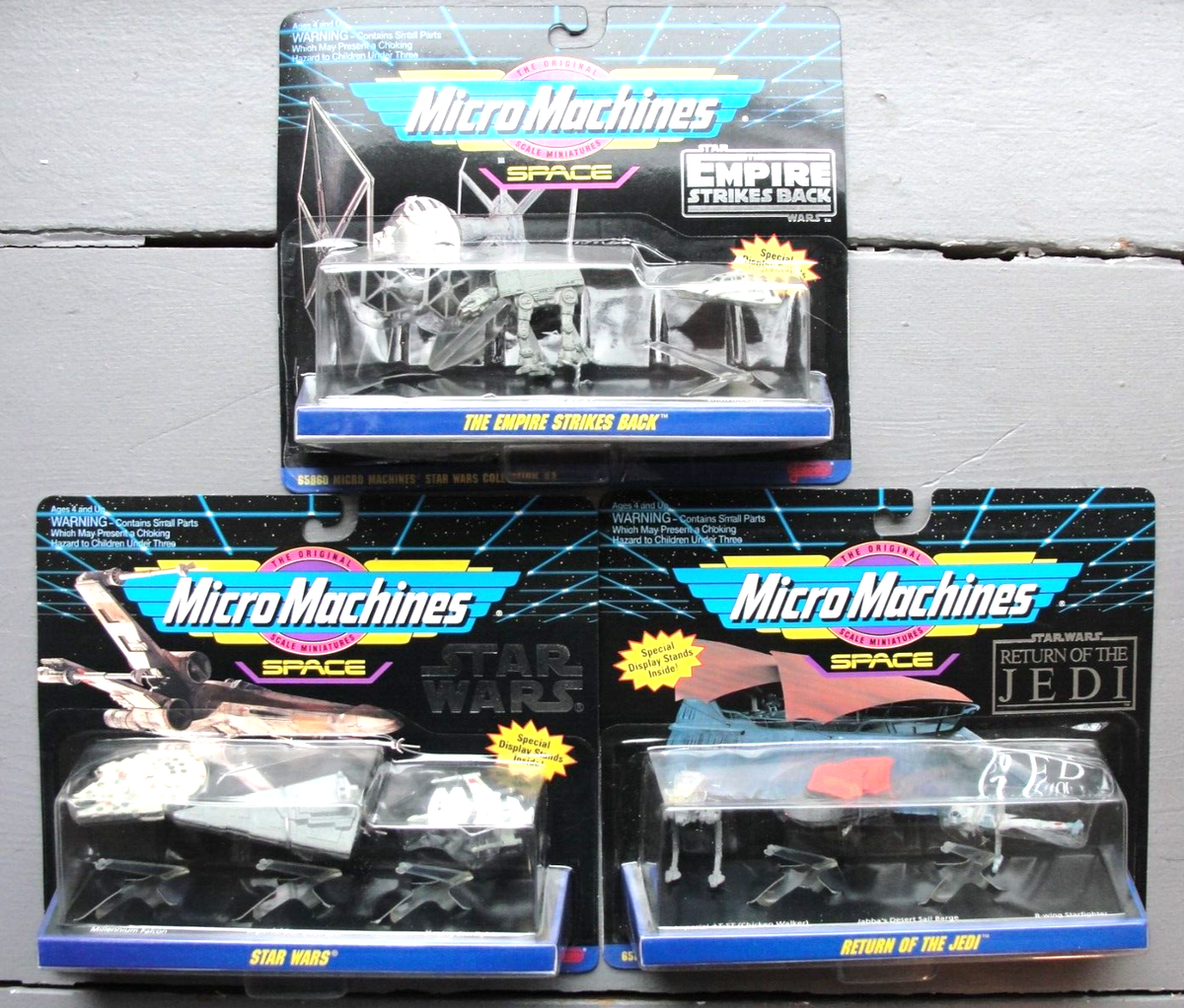 Lot Of 3 Micro Machines Star Wars Sets #65860 #1, #2, #3 All