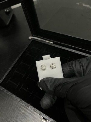 925 sterling silver nugget earrings