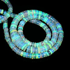 5-11MM Natural Opal Faceted Tyre Beads White Opal Necklace Opal Jewelry OB11