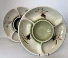 Two MCM 1960s MCM Lane & Co Pottery Dish Van Nuys California 3060 USA 12"