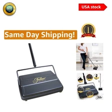 Lightweight Carpet & Floor Sweeper - 9" Cleaning Path, Ideal for Quick Touch-Ups