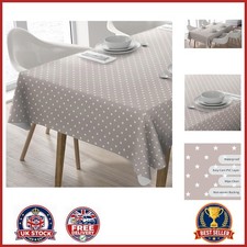 140x240cm Rechteckige Wachstuch Tischdecke Wasserdicht Abwischbar Beige Grau