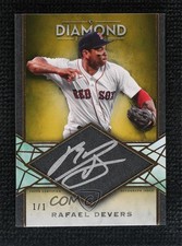 2022 Topps Diamond Icons Silver Ink Gold 1/1 Rafael Devers #SI-RD Auto 07o4