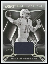 2021 Panini Black Justin Herbert Jet Black Materals Silver /99