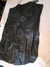Wild Fable Black Large Sleeveless Faux Leather Bodycon Dress  NWT