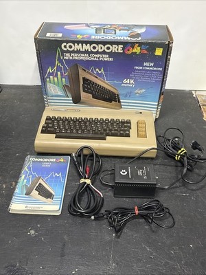 Commodore 64 w. Box Cleaned Tested Working & Guaranteed Vtg Retro Gaming