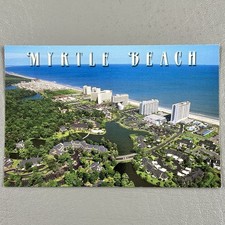 Postcard Unposted Myrtle Beach South Carolina SC Aerial View Ocean Hotels