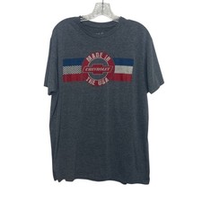 Chevrolet Chevy Graphic Tee Tshirt Made In The USA Large Gray Tee Luv