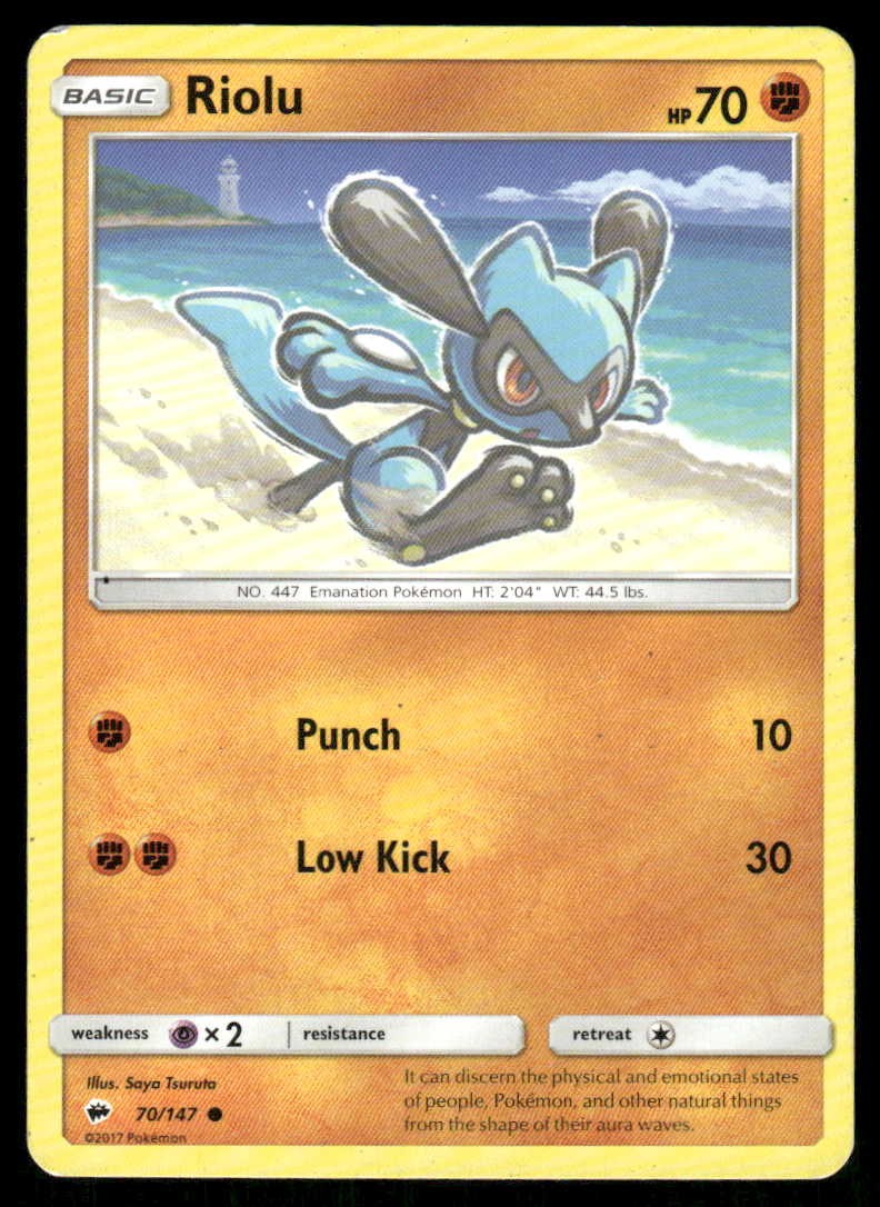 POKEMON RIOLU BURNING SHADOWS 70/147 C LP