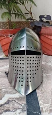 Medieval Spoleto Bascinet Viking Warrior 18GA Steel Armor Helmet Cosplay Gift
