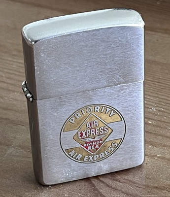 Vintage 1963 Zippo Priority Air Express Division REA Railway Express Lighter