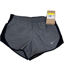 NEW Nike Girls' Tempo Dri-FIT Running Shorts Size Small Black Grey
