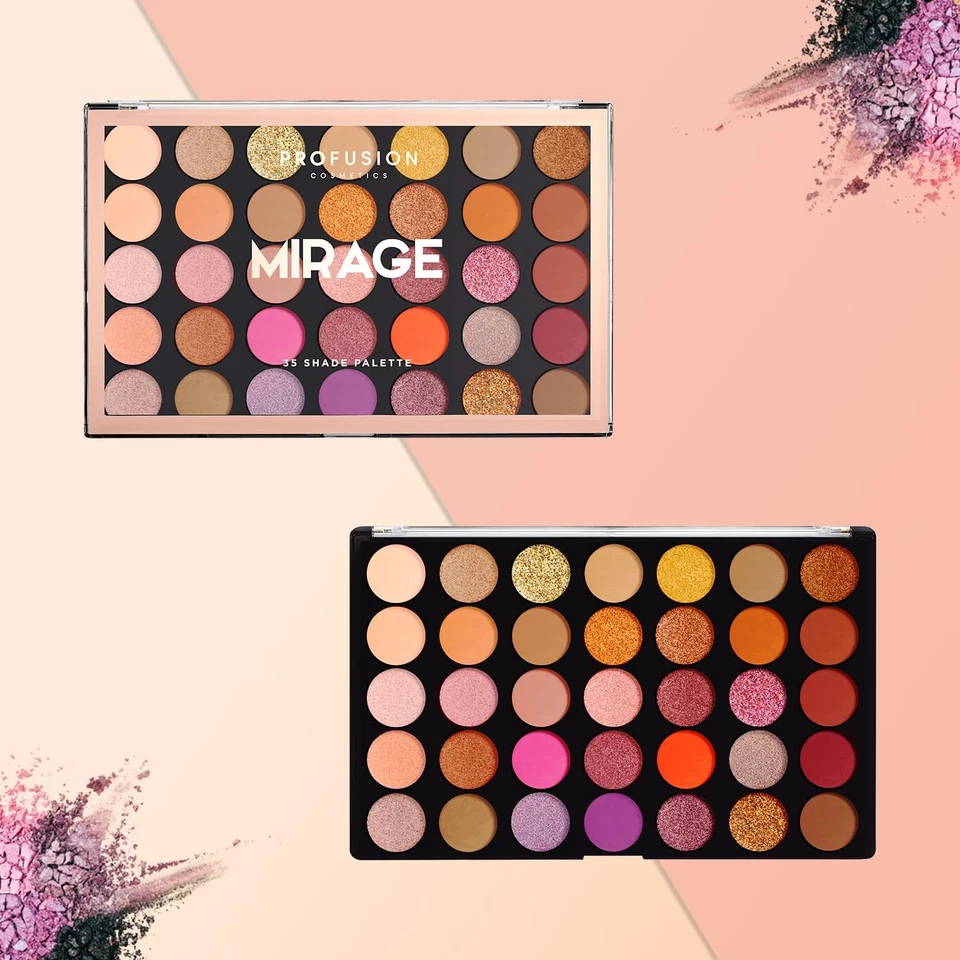 35 Shade Mirage Eyeshadow Palette, Ultra Pigmented Powder Bright Vibrant Colo... - Image 4 of 4