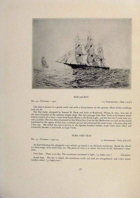 Original alter antiker Druck American Ships Stunsls limitierte Auflage Radierung