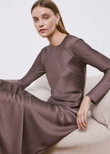 NWT mango Long satin textured dress