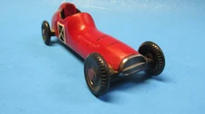 Handmade Custom Pinewood Derby Race Car Red, Vintage 1960s w Decals